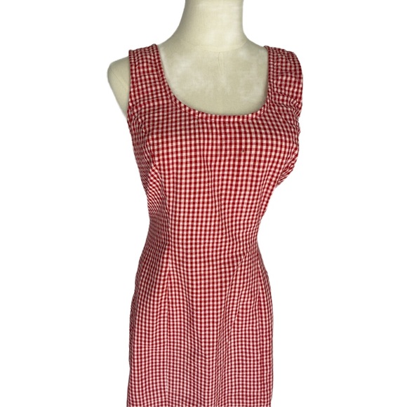 Vintage Rampage 90s Red Gingham Cotton Mini Dress Sleeveless Size Small - Picture 2 of 8